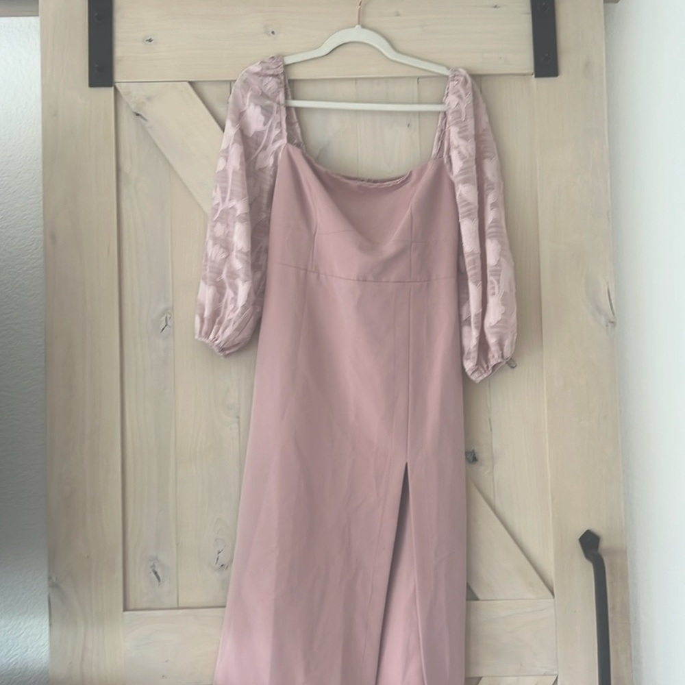 Blush Pink Midi Dress
